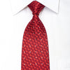 Nina Ricci Men’s Silk Tie Checkered On Red Sparkling With 