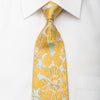 Nina Ricci Men’s Silk Tie Orange Floral On Light Blue 