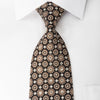 Nina Ricci Rhinestone Silk Necktie Foulard On Brown With 