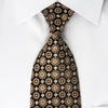 Nina Ricci Rhinestone Tie Floral On Black With Silver 