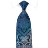 Nina Ricci Silk Necktie Damask On Blue Sparkling With 
