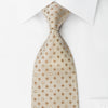 Nina Ricci Silk Rhinestone Necktie Brown Geometric Dots On 