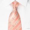 Nina Ricci Silk Rhinestone Necktie Stripes On Pink With 