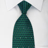 Nina Ricci Silk Tie Chainmail On Green With Rhinestones - 1