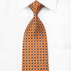 Paco Rabanne Mens Crystal Necktie Orange Brown Geometric 