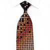 Paco-Rabanne Men’s Crystal Silk Necktie Orange Black 