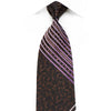 Paco Rabanne Men’s Crystal Silk Necktie Purple Striped & 