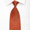Paco Rabanne Men’s Silk Necktie Golden Filigree Floral On 