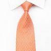 Paco Rabanne Men’s Silk Tie Geometric On Orange Sparkling 
