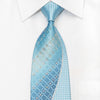 Paco Rabanne Men’s Silk Tie Wave & Cartouche On Blue 