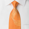 Paco Rabanne Silk Rhinestone Necktie Curles On Orange With 