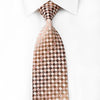 Park Land Men’s Crystal Tie Brown Pink Cream Checkered With 
