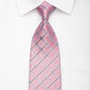 Park Land Men’s Rhinestone Silk Necktie Striped & Trellis On