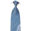 Park Land Rhinestone Tie Silver Floral Striped On Blue With 