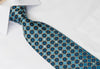 Park Land Silk Rhinestone Necktie Quatrefoil On Blue With 