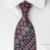 Parkland Mens Rhinestone Silk Necktie Burgundy Cartouche 