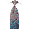 Parkland Rhinestone Silk Tie Silver Teal Anthemion Waves On 