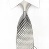 Paul Major Men’s Rhinestone Silk Necktie Geometric & Striped