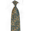 Perry Ellis Men’s Silk Rhinestone Necktie Gold Anthemion On 