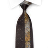 Perry Ellis Men’s Silk Tie Orange Paisley Brown Filigree On 
