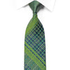 Perry Ellis Rhinestone Necktie Geometric On Green With 