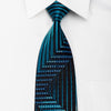 Pierre Balmain Mens Rhinestone Silk Necktie Chevron Stripes 