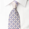 Pierre Balmain Silk Tie Purple Cartouche On White With 