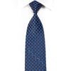 Pierre Cardin Men’s Silk Necktie Black Circles On Blue 