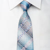 Pierre Cardin Men’s Silk Necktie Blue Cartouche On Silver 