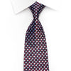 Pierre Cardin Men’s Silk Necktie Silver Navy Burgundy 