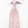 Pierre Cardin Mens Silk Tie Paisley On Pink Sparkling With 