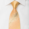Pierre Cardin Men’s Silk Tie Yellow Orange Micro Checkered 