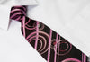Pierre Cardin Rhinestone Necktie Geometric Circles On Purple