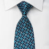 Pierre Cardin Rhinestone Necktie Trellis On Blue With Pink 
