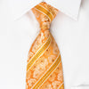 Pierre Cardin Rhinestone Silk Necktie Floral & Stripes On 
