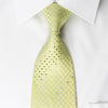 Pierre Cardin Rhinestone Silk Necktie Geometric On Green 