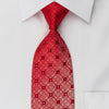 Pierre Cardin Silk Necktie With Large Rhinestones Silver 
