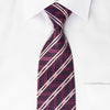 Pierre Cardin Silk Rhinestone Necktie Silver Stripes On 