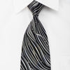 Pierre Cardin Studded Crystal Rhinestone Necktie Silver 