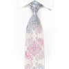 Premierlux Men’s Crystal Rhinestone Tie Blue Pink Damask On 