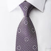 Premierlux Men’s Rhinestone Silk Necktie Silver Trellis On 