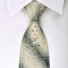Premierlux Rhinestone Silk Necktie Silver Damask On 