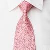 Premierlux Rhinestone Tie Scrolls On Pink With Silver 