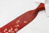 Remizio Mens Rhinestone Necktie Floral On Burgundy With 