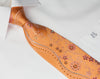 Remizio Men’s Woven Silk Rhinestone Tie Floral On Peach 