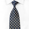 Renoma Mens Crystal Rhinestone Necktie Yellow Cartouche On 
