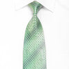 Renoma Men’s Crystal Silk Necktie Geometric On Green With 