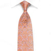Renoma Men’s Crystal Silk Necktie Peach Damask On Mauve 