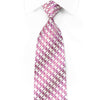 Renoma Men’s Crystal Silk Necktie Pink Geometric & Striped 