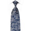 Renoma Men’s Crystal Silk Necktie Silver Paisley On Blue 